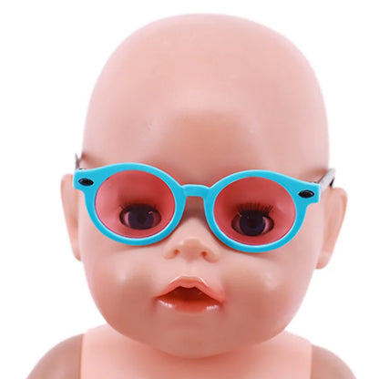 人形用服 メガネ 10色 人形アクセサリー 18インチ アメリカンドール用 ギフト&amp;43cm 生まれの人形 赤ちゃん 女の子のおもちゃ