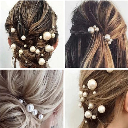 Bridal Wedding Hair Accessories Rhinestone Hair Pins Forks for Women Pearl Hairpins Bride Headpiece Party Jewelry Gift Dropship