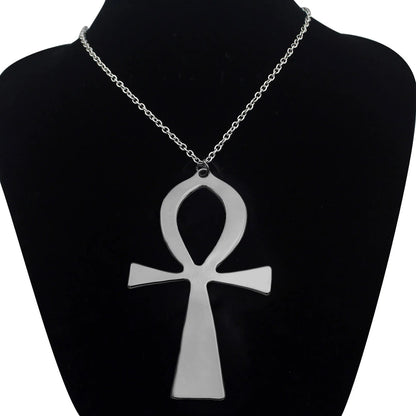10x5cm Vintage Egyptian Life Big Ankh Cross Pendant Long Chain Necklace Fashion Jewelry Men and Women Accessories Dropshipping