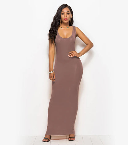 Sexy Summer Tank Women Dress 2023 Fashion Sleeveless Bodycon Evening Party Club Long Dresses Women Clothes Plus Size Femme Robe