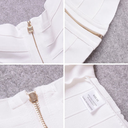 WillBeNice Quality Office Lady Fishtail White Bandage Crop Tops Tank Women Black Elastic Vest Luxury Sleeveless Bodyocn Camis