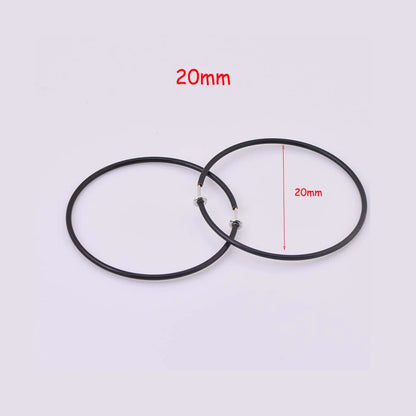 New Diameter 2/4/6cm Ear Clips Rings Punk Women Non-Pierced Hoop Earrings Houndstooth Goth Fake Clip-On Circle Earrings Jewelry