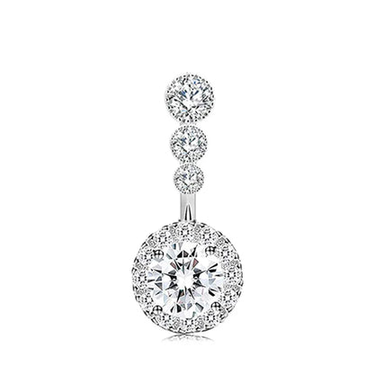 1PCS Crystal Belly Button Rings Surgical Steel Heart Navel Piercing Sexy Flower Belly Rings Body Piercing Ombligo Navel Rings