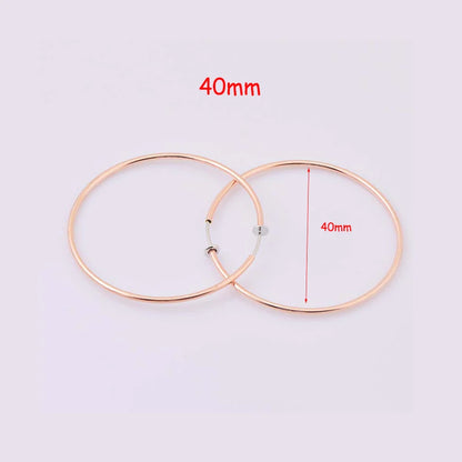 New Diameter 2/4/6cm Ear Clips Rings Punk Women Non-Pierced Hoop Earrings Houndstooth Goth Fake Clip-On Circle Earrings Jewelry