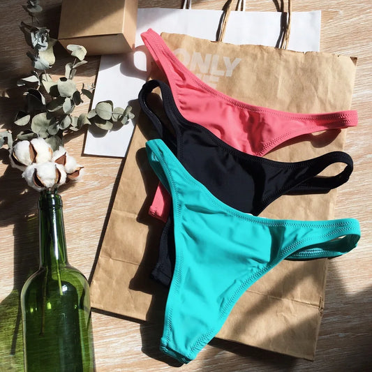 Lunamy ホットセール 水着 ひも水着 レディース ビキニボトムス＆トップス セクシービキニセット ビーチウェア Tバック 女性用 スイミングパンツ