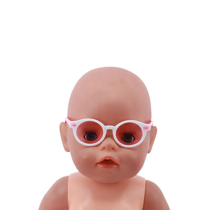 人形用服 メガネ 10色 人形アクセサリー 18インチ アメリカンドール用 ギフト&amp;43cm 生まれの人形 赤ちゃん 女の子のおもちゃ