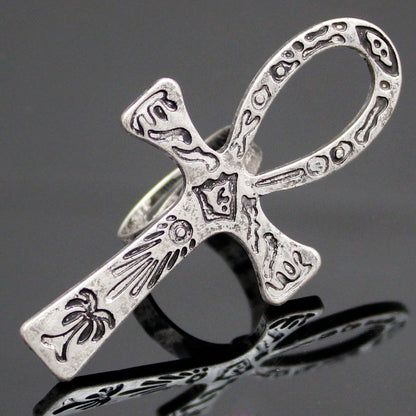 10x5cm Vintage Egyptian Life Big Ankh Cross Pendant Long Chain Necklace Fashion Jewelry Men and Women Accessories Dropshipping
