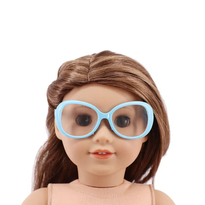 人形用服 メガネ 10色 人形アクセサリー 18インチ アメリカンドール用 ギフト&amp;43cm 生まれの人形 赤ちゃん 女の子のおもちゃ