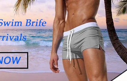 2025 New Mens Swimsuit Sexy Swimwear Men Swimming Shorts Men Briefs Beach Shorts Sports Suits Surf Board Shorts Men Swim Trunks
