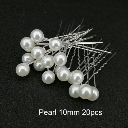 Bridal Wedding Hair Accessories Rhinestone Hair Pins Forks for Women Pearl Hairpins Bride Headpiece Party Jewelry Gift Dropship