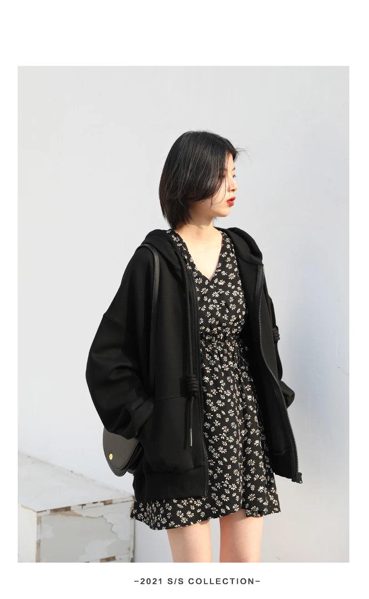 CHIC VEN Women's Hoodies Sweatshirts Casual Loose Sports Women Jackets Streetwear Female Coat Fashion Tops Spring Autumn 2022