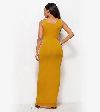 Sexy Summer Tank Women Dress 2023 Fashion Sleeveless Bodycon Evening Party Club Long Dresses Women Clothes Plus Size Femme Robe