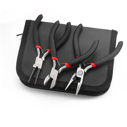 1 Pack Jewelry Making Supplies Kits with Jewelry Pliers Jump Ring Opener Awl Thread Scissors for Jewelry Repair Jewelry Making