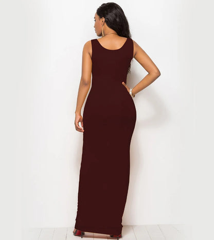Sexy Summer Tank Women Dress 2023 Fashion Sleeveless Bodycon Evening Party Club Long Dresses Women Clothes Plus Size Femme Robe