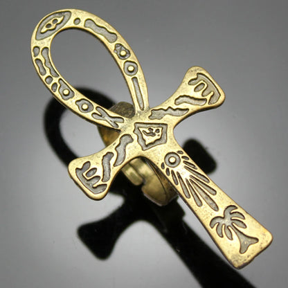 10x5cm Vintage Egyptian Life Big Ankh Cross Pendant Long Chain Necklace Fashion Jewelry Men and Women Accessories Dropshipping