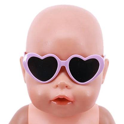 人形用服 メガネ 10色 人形アクセサリー 18インチ アメリカンドール用 ギフト&amp;43cm 生まれの人形 赤ちゃん 女の子のおもちゃ