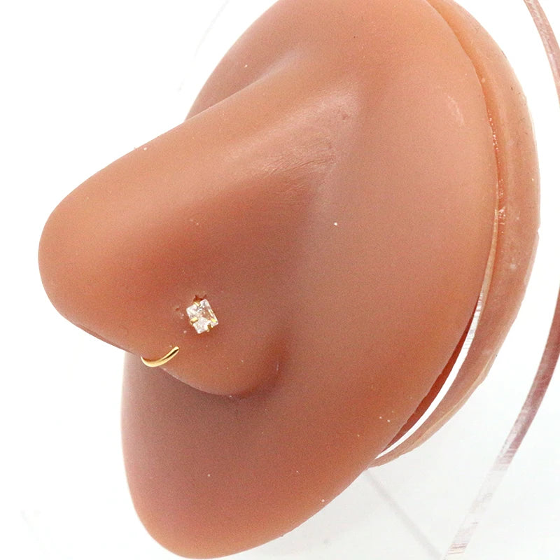New arrive Gold Plated hoop nose ring Nose hoop star heart square round Nose Ring for women body piercing jewelry