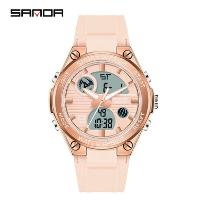 Luxury Rose Gold Women Men Digital Watches Fashion Stainless Steel LED Electronic Wristwatch Waterproof Sports watch