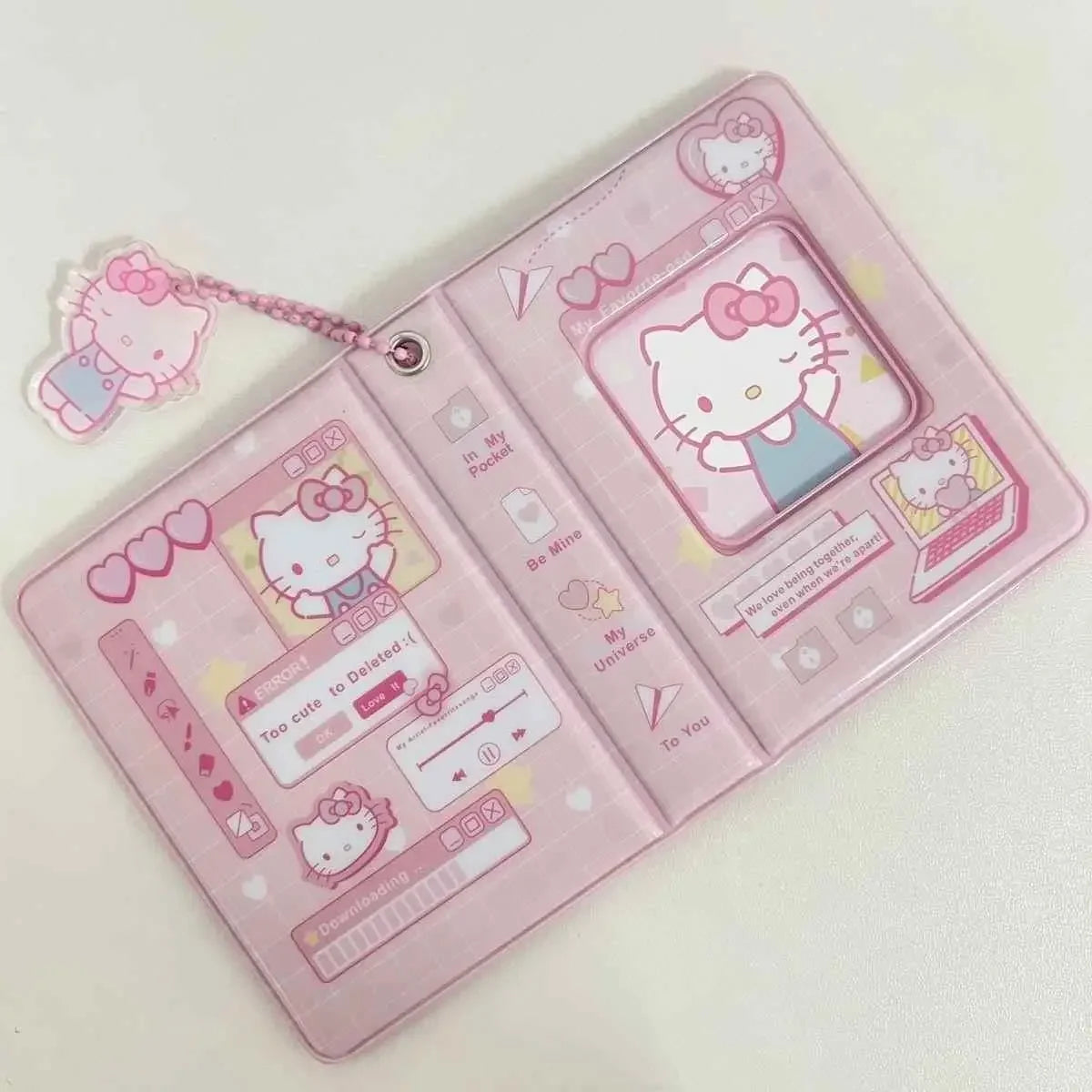 3Inch Sanrio Hello Kitty Photo Album Card Kawaii Kuromi Cinnamoroll Melody Card Storage Holder Cards Collect Mini Toys Gifts