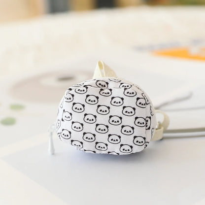 Labubu Clothes Doll Bag 15/17cm V1/2/3 Doll Panda Series Backpack Crossbody Bag Mini Plush Cotton Doll Decoration Accessory Gift