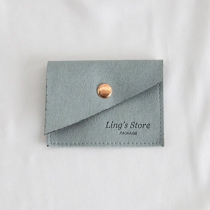 100Pcs Luxury Dark Green Microfiber Gold Snap Bag Envelope Button Purse Pouch For Ring Earrings Headset Coin Soap Gift Organizer