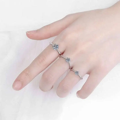 925スターリングシルバー 1CT*4 Dカラー モアサナイト リング イヤリング ネックレス セット ファインジュエリーセット エレガント レディースジュエリー パーティー ウェディング用