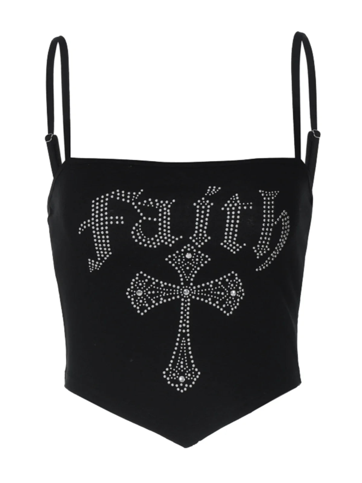 Dulzura Glitter Trendy Crop Top Strap Vest Slim Fit Base irt Hot Girl Summer 2024 ort Sle Letter Pattern Street Sle