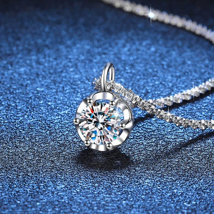 Tezzc 2CT 本物モアサナイト ペンダント ネックレス レディース パーティー 結婚式 925スターリングシルバー ダイヤモンド ファインジュエリー 卸売