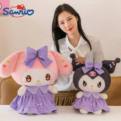 50/60/80cm Big Size Sanrio Kuromi My Melody Cartoon Anime Plush Stuffed Doll Cute Room Plushies Bolster Children's Holiday Gifts