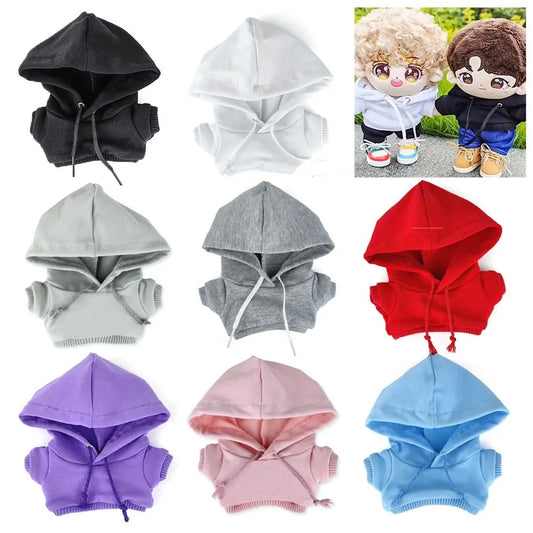 Handmade Fashion Clothes Hoodies For 10/15cm/20cm Cotton Dolls Sweatshirt Outfits For 1/12 BJD Dolls Top For 1/11 1/12 OB11