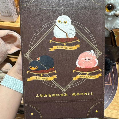 Original Fondjoy  Harry Potter Fantastic Beasts Soft Vinyl Series Blind Box Niffler Hedwig Plush Gift Doll Ornament Gift