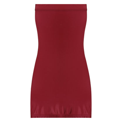 Sexy Women Oil Glossy Sheer Bodycon Dress Females See Through Strapless Pencil Dress Smooth Tight Mini Dress Clubwear