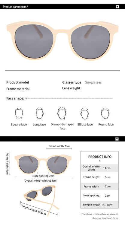 2022 Sunglasses for Women Men Retro Round Full Frame Sun Glasses Female Brand Design Fashion Oversized Shades Eyewear UV400