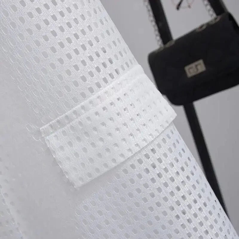 2025 Summer New V-NECKCollar Black White Suit Blazer Vest Jacket Women Style Commuter Sleeveless OL Cardigan Tank Coat