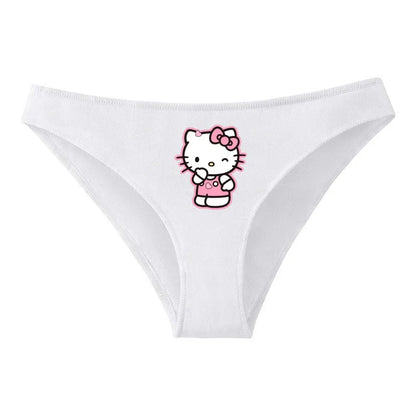 Hello Kitty Pure Cotton Triangle Pants Child Kawaii Pattern Underpants Kuromi Black White Daily Clothes Shorts Birthday Gift