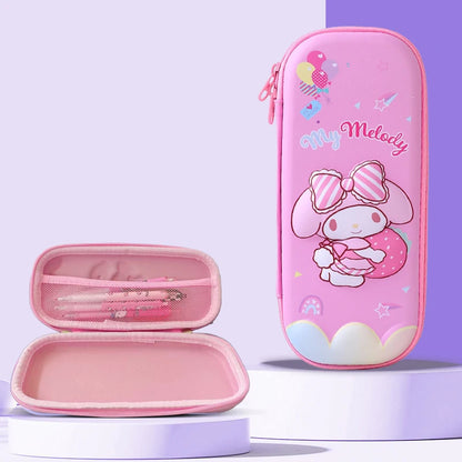 The new student cartoon HelloKitty3D pencil case is a waterproof, shock-resistant and large-capacity stationery case
