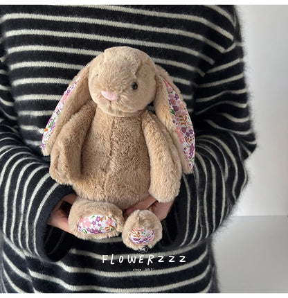 30cm ボニーラビット 花耳ぬいぐるみ 漫画ぬいぐるみ ウサギ人形 子供部屋装飾 おもちゃ 柔らかい 女の子への誕生日プレゼント