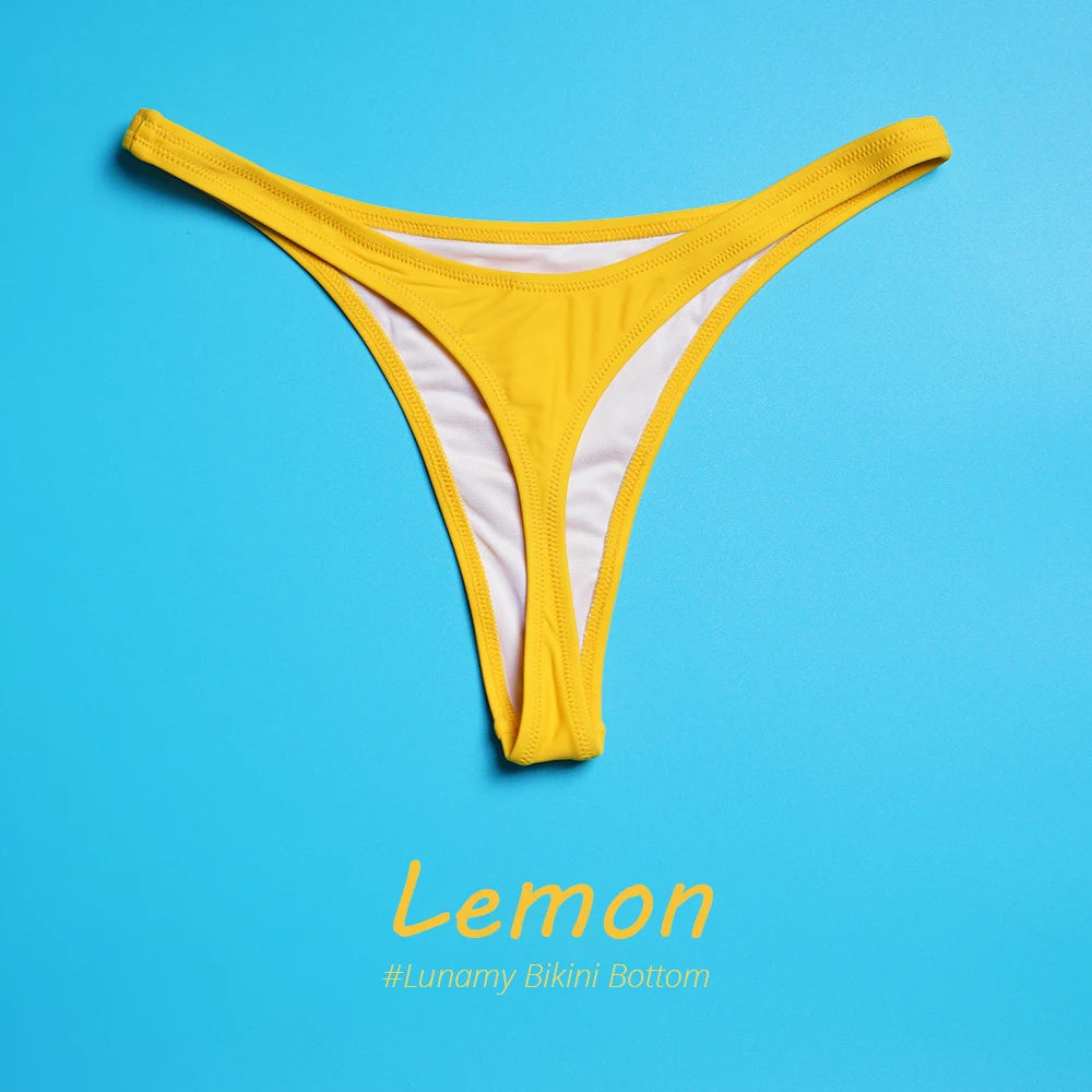 Lunamy ホットセール 水着 ひも水着 レディース ビキニボトムス＆トップス セクシービキニセット ビーチウェア Tバック 女性用 スイミングパンツ