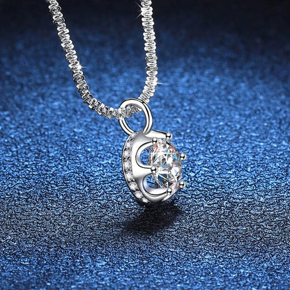 Tezzc 2CT 本物モアサナイト ペンダント ネックレス レディース パーティー 結婚式 925スターリングシルバー ダイヤモンド ファインジュエリー 卸売