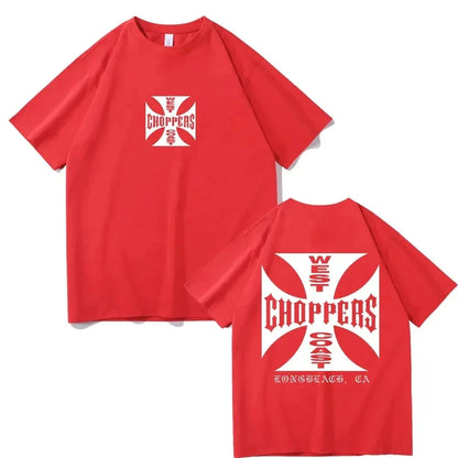 Summer Fashion T Shirt Women Men West Coast Choppers Print T-Shirt Casual Short Sleeve O-Neck Tshirt Vintage Clothing Tee