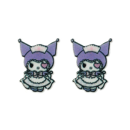 Sanrio Kuromi My Melody Earrings Cute Sweet Exquisite Earrings Campus Girls Jewelry Accessories Gifts