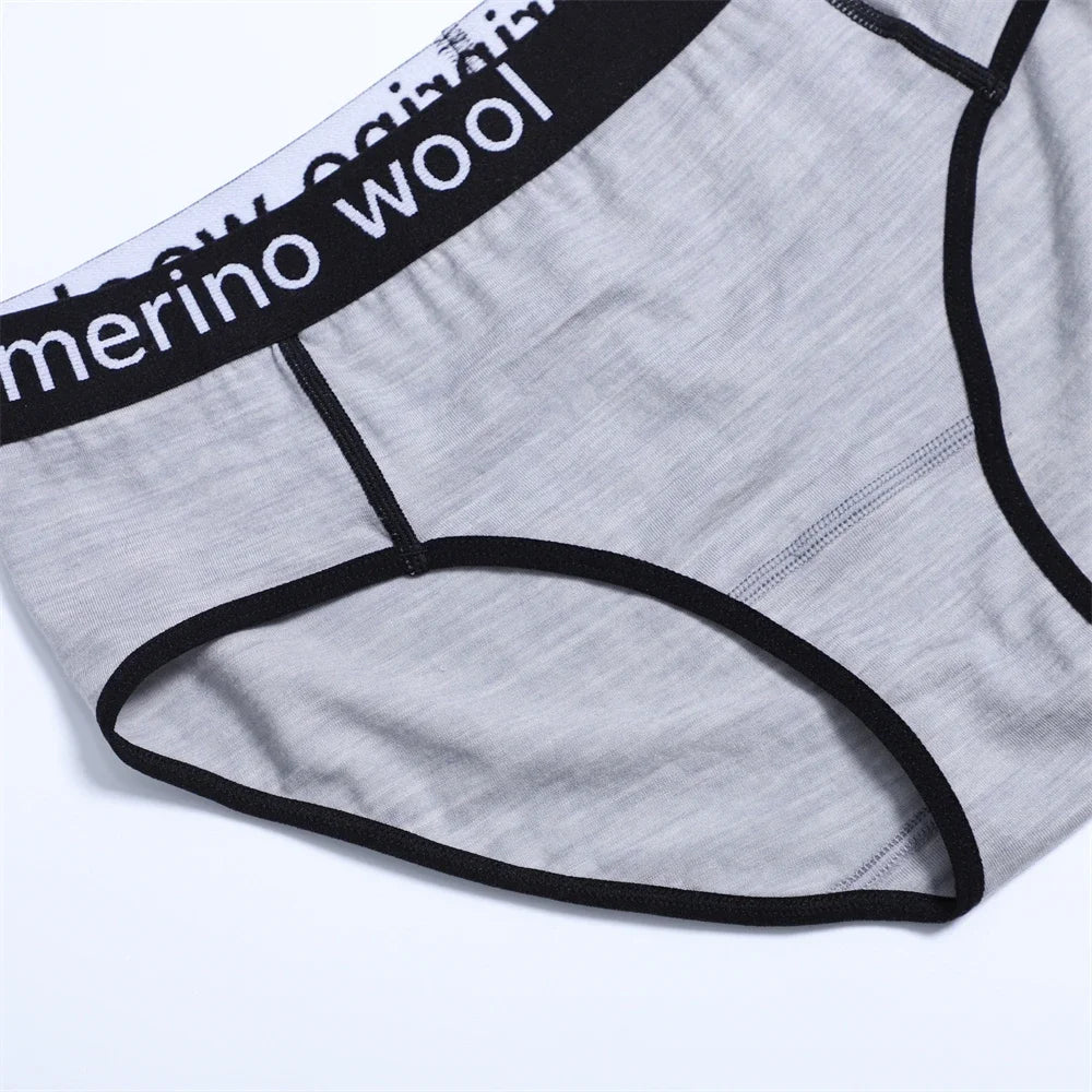 Women's 100% Merino Wool Bikini Brief Merino Underwear Lightweight Briefs Women Sports Active Panties Soft Breathable Anti-Odor