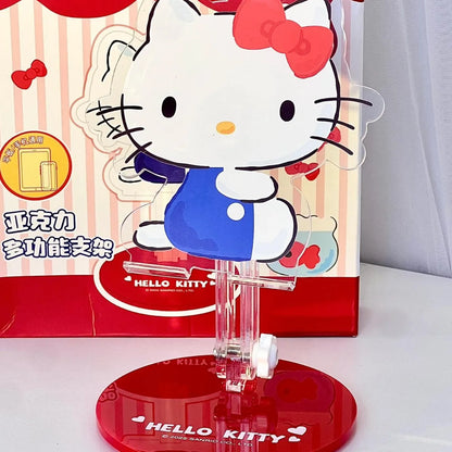 かわいいMy Melody Kuromiスマホスタンド 調節可能なデスクトップホルダー iPhone iPad タブレット用 寝室 観賞用 ホームオフィス Kawaii アニメ