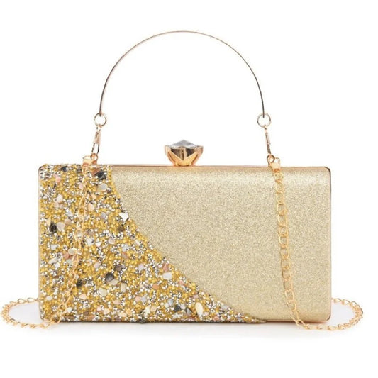 Luxury High Design Women Evening Bag Brand Party Banquet Glitter Bag For Ladies Wedding Clutch Handbag Shoulder Bag Chain Bolsas