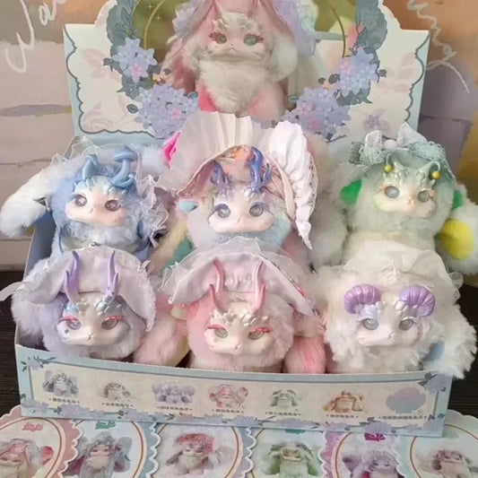 Tutulong Blind Box Fantasy Forest Tea Party Series Mysterious Box Cute Rabbit Dragon Surprise Box Plush Doll Toy Figure Kid Gift