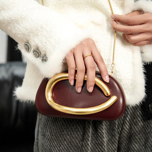 Women Retro Clutch Bag PU Leather All-Match Shoulder Bag Vintage Crossbody Bag Shopping Travel Party Phone Bag