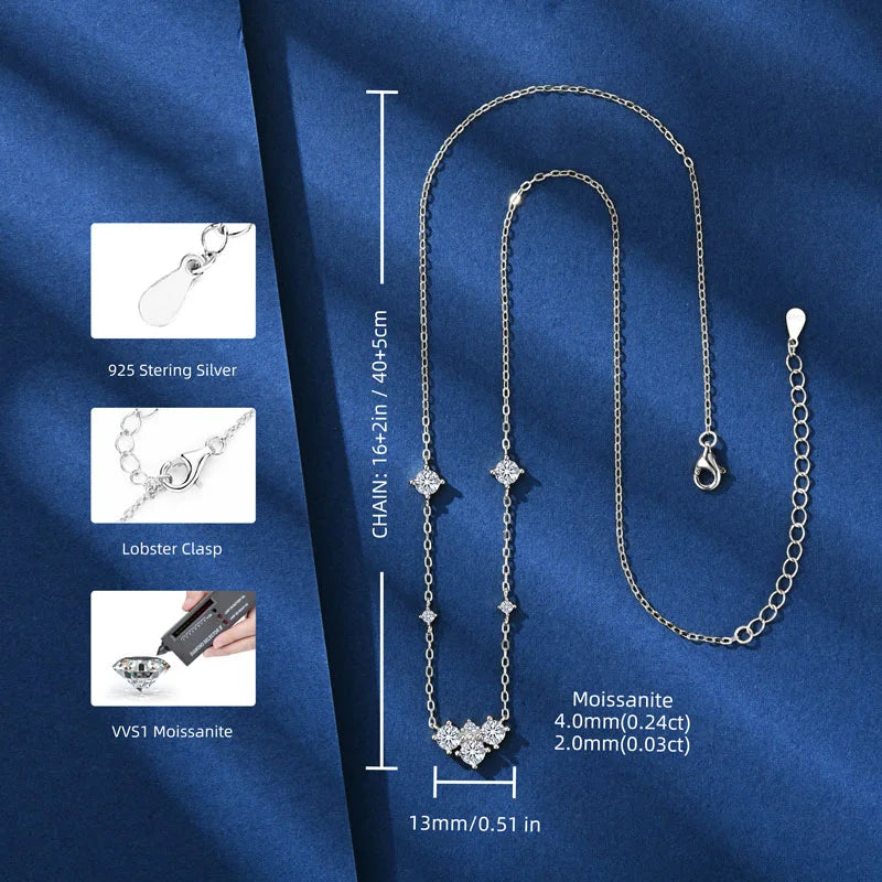 RAPRGOLD GRA認定 フルラウンド モアサナイト ダイヤモンド ペンダント ネックレス レディース S925スターリングシルバー ファインジュエリー ギフト コラレス