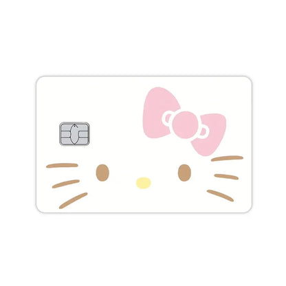 Sanrios Hello Kittys Kuromi Credit Card Skin Stickers for Bank Card Bus Anime Rilakkuma Metro Card Sticker Waterproof Girls Gift
