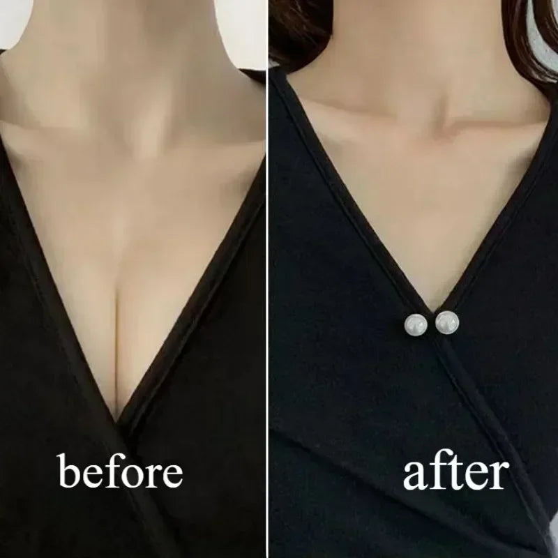 1/12Pcs Pearl Non-slip Safety Pins Dress Brooch Decoration Dress Waist Fastening Pins Collar Adjustment Scarf Buckle Jewelry