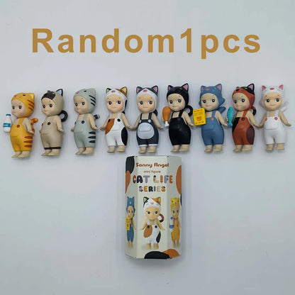 ソニーエンジェル ブラインドボックス キャットライフシリーズ ミニキャットアクションフィギュア おもちゃ 高品質オーナメント 人形 ファン 子供 クリスマスギフト